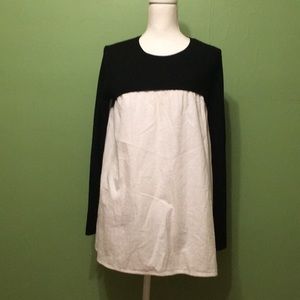 ZARA black and white‎ long sleeved top